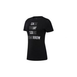 T-shirty z krótkim rękawem Reebok Sport Koszulka Cake Today. Czarne topy sportowe damskie marki Reebok Sport, s, bez wzorów, bez kołnierzyka, z krótkim rękawem, krótkie, bez kaptura. Za 79,95 zł.