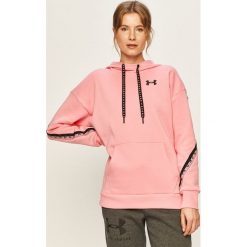 Under Armour - Bluza. Różowe bluzy damskie Under Armour, s, z aplikacjami, z bawełny, bez rękawów, z kapturem. W wyprzedaży za 219,90 zł.