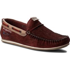 Mokasyny BUGATTI - 321-46960-1400-3100 Dark Red. Czerwone mokasyny męskie Bugatti, z materiału. W wyprzedaży za 239,00 zł.