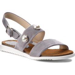 Sandały SERGIO BARDI - Foza SS127343418SW 209. Szare klapki damskie Sergio Bardi, z aplikacjami, ze skóry, bez obcasa. W wyprzedaży za 149,00 zł.