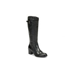 Kozaki Clarks MASCARPONE ELA. Czarne kozaki damskie Clarks, bez obcasa, bez zapięcia. Za 989,00 zł.