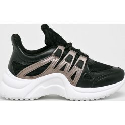 Answear - Buty. Czarne buty sportowe damskie ANSWEAR, bez wzorów, ze skóry, sportowe. W wyprzedaży za 99,90 zł.