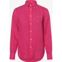 Polo Ralph Lauren - Damska bluzka lniana – Relaxed Fit, różowy. Różowe bluzki damskie Polo Ralph Lauren, xs, bez wzorów, polo, bez rękawów. Za 599,95 zł.