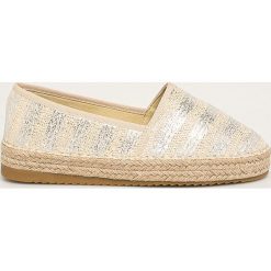 Answear - Espadryle QH. Brązowe espadryle damskie ANSWEAR, bez wzorów, z gumy, bez obcasa, na obcasie. W wyprzedaży za 69,90 zł.