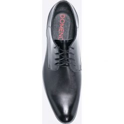 Domeno - Półbuty. Czarne buty wizytowe męskie Domeno, ze skóry, na sznurówki. W wyprzedaży za 159,90 zł.