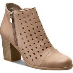 Botki ANN MEX - 7858 12BJ Ciemny Beż. Czarne buty zimowe damskie marki Ann Mex, ze skóry. W wyprzedaży za 249,00 zł.