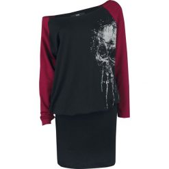 Black Premium by EMP Hold Loosely Sukienka czarny/bordowy. Czarne długie sukienki marki Black Premium by EMP, xl, z nadrukiem, z dekoltem w łódkę, z długim rękawem. Za 144,90 zł.