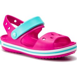Sandały CROCS - Crocband Sandal Kids 12856 Candy Pink/Pool. Różowe sandały dziewczęce Crocs, z tworzywa sztucznego, bez zapięcia. W wyprzedaży za 119,00 zł.