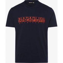 Napapijri - T-shirt męski, niebieski. Niebieskie t-shirty męskie Napapijri, xxl, z nadrukiem. Za 179,95 zł.
