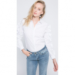 Vero Moda - Koszula. Szare koszule wiązane damskie Vero Moda, l, z bawełny, casualowe, z klasycznym kołnierzykiem, z długim rękawem. W wyprzedaży za 59,90 zł.