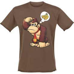 Super Mario Donkey Kong T-Shirt brązowy. Brązowe t-shirty męskie z nadrukiem Super Mario, s, z okrągłym kołnierzem. Za 79,90 zł.