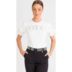 T-SHIRT MY TWIN twinset. Białe t-shirty damskie Twinset, l, bez wzorów, z materiału, bez kołnierzyka. Za 429,00 zł.