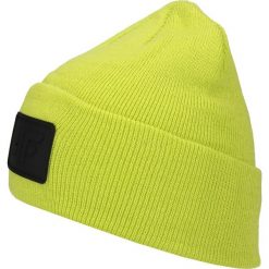 Czapka męska CAM212 - soczysta zieleń. Żółte czapki męskie marki 4f. W wyprzedaży za 14,99 zł.