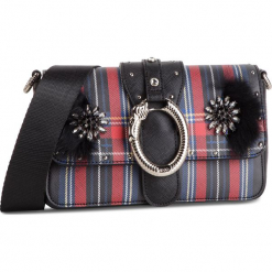 Torebka LIU JO - S Crossbody Darsen N68040 E0017 Tartan Nero/Red V9644. Czarne listonoszki damskie Liu Jo, ze skóry ekologicznej. Za 559,00 zł.