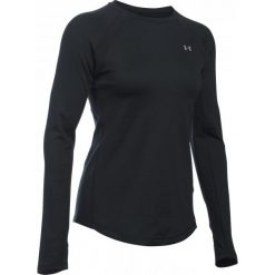 Under Armour Koszulka Sportowa Coldgear Armour Crew Black Black Metallic Silver L. Szare topy sportowe damskie Under Armour, s. W wyprzedaży za 149,00 zł.