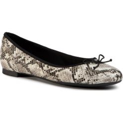 Baleriny CLARKS - Couture Bloom 261505774 Grey Snake. Szare baleriny damskie Clarks, bez wzorów, ze skóry ekologicznej, klasyczne, bez obcasa, bez zapięcia. Za 299,00 zł.
