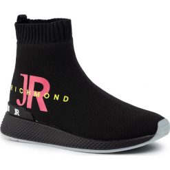 Sneakersy JOHN RICHMOND - 109 A Nero. Czarne półbuty damskie John Richmond, bez wzorów, z tworzywa sztucznego, bez obcasa, na płaskiej podeszwie, bez zapięcia. W wyprzedaży za 519,00 zł.