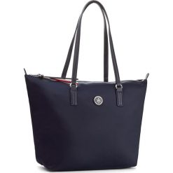 Torebka TOMMY HILFIGER - Poppy Tote AW0AW04302 413. Niebieskie torebki klasyczne damskie TOMMY HILFIGER, bez wzorów, z materiału, klasyczne, bez dodatków. Za 379,00 zł.