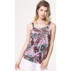 Fuksjowy Top Deco. Bluzki damskie Born2be, m, bez wzorów, bez kołnierzyka, bez rękawów. Za 49,99 zł.
