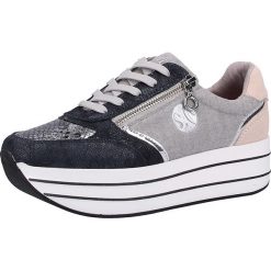 Sneakersy w kolorze jasnoróżowo-czarnym. Różowe trampki i tenisówki damskie Tamaris, Caprice, Marco Tozzi, s.Oliver, bez wzorów, na sznurówki. W wyprzedaży za 175,95 zł.