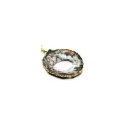 Naszyjnik Plaster Geody Agatu Naturalny złoto. Żółte naszyjniki damskie Brazi druse jewelry, na imprezę, pozłacane. Za 170,00 zł.