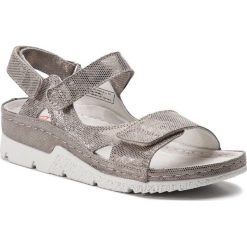 Sandały BERKEMANN - Kimba 01158 Bronze/Waben/Shiny 410. Szare klapki damskie Berkemann, ze skóry. W wyprzedaży za 349,00 zł.