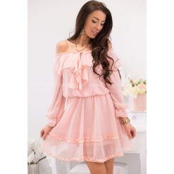 Sukienka Colin Pink. Różowe sukienki damskie Modaforyou, na co dzień, s, bez wzorów, z elastanu, bez kołnierzyka, bez rękawów. Za 99,00 zł.