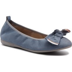 Baleriny LA BALLERINA - 20010-1 AP CAM Shadow Jeans 3010. Niebieskie baleriny damskie La Ballerina, bez wzorów, z jeansu, bez obcasa. W wyprzedaży za 249,00 zł.