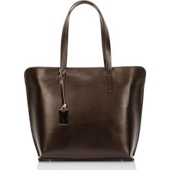 Torebki klasyczne damskie: Skórzana torebka w kolorze brązowym – 42 x 31,5 x 13 cm