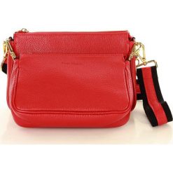Marco mazzini podwójna torebka funkcjonalna listonoszka crossbody skórzana czerwień makowa. Czerwone torebki damskie sportowe MAZZINI, w paski, ze skóry, eleganckie, małe, bez dodatków. W wyprzedaży za 259,00 zł.