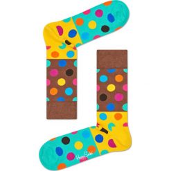 Happy Socks - Skarpety Big Dot Block. Brązowe skarpetki męskie marki Happy Socks, z bawełny. W wyprzedaży za 24,90 zł.