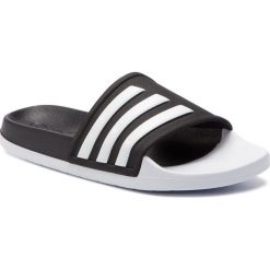 Klapki adidas - adilette F35437 Cblack/Ftwwht/Ftwwht. Czarne klapki damskie Adidas, bez wzorów, z tworzywa sztucznego, bez obcasa. W wyprzedaży za 139,00 zł.