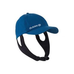 Czapka z daszkiem surfing męska. Niebieskie czapki męskie OLAIAN, z poliesteru, z paskami. Za 39,99 zł.
