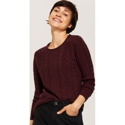 Sweter z warkoczami - Bordowy. Czerwone bez kategorii House, s. Za 89,99 zł.