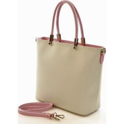 Shopper bag damskie: Torebka shopper bag skóra MAZZINI – Ellen szara marmo
