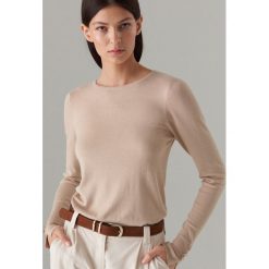 Sweter z wiskozy ze zdobieniem przy rękawach - Beżowy. Brązowe swetry damskie Mohito, xl, z aplikacjami, z wiskozy, bez rękawów, bez kaptura. Za 59,99 zł.