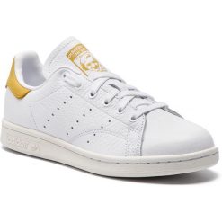 Buty adidas - Stan Smith BD7437 Ftwwht/Ftwwht/Rawoch. Białe buty sportowe damskie Adidas, bez wzorów, ze skóry, sportowe, adidas stan smith. Za 449,00 zł.