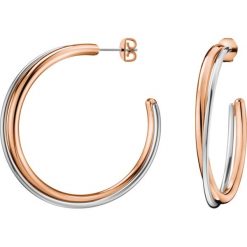 Calvin Klein Kolczyki Srebrny Beżowy. Szare kolczyki damskie Calvin Klein, srebrne. Za 412,95 zł.