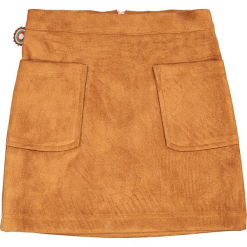 Spódnica "Touch The Leather" w kolorze jasnobrązowym. Brązowe spódniczki dziewczęce 4FunkyFlavours Kids, ze skóry, mini. W wyprzedaży za 102,95 zł.