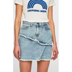 Noisy May - Spódnica jeansowa. Niebieskie spódniczki damskie m, z bawełny, casualowe, mini, proste. W wyprzedaży za 99,90 zł.
