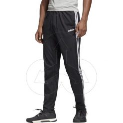 Spodnie adidas Essentials 3 Stripes DU0456. Czarne spodnie męskie Adidas, m, w paski, z bawełny, klasyczne. Za 149,00 zł.
