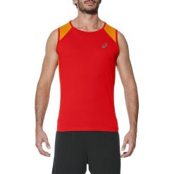Asics Koszulka męska Race Singlet czerwona r. S (141195 0626). Czerwone koszulki sportowe męskie marki Asics, m. Za 128,33 zł.