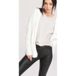 Kremowy Kardigan Hugs. Brązowe kardigany damskie other, xl. Za 59,99 zł.