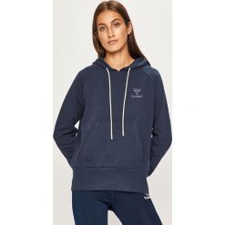 Hummel - Bluza. Niebieskie bluzy damskie Hummel, s, bez wzorów, z bawełny, bez rękawów, z kapturem. W wyprzedaży za 119,90 zł.