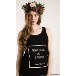 Top z cytatem, Bukowski, Find what. Szare topy damskie marki Pakamera, z nadrukiem. Za 69,00 zł.