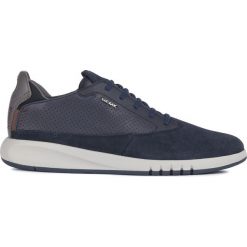 Geox Aerantis Tenisówki Niebieski. Niebieskie trampki męskie Geox, bez wzorów, ze skóry, bez zapięcia. Za 636,95 zł.