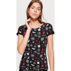 T-shirty damskie: Koszulka z motywami halloween - Czarny