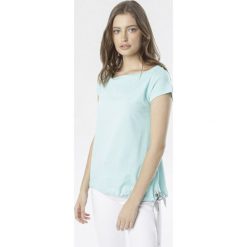 Miętowy T-shirt Caliphei. Zielone bluzki damskie Born2be, xl, bez wzorów, bez kołnierzyka. W wyprzedaży za 54,99 zł.
