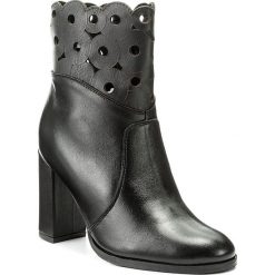Botki damskie lity: Botki EKSBUT - 67-4697-155-1G Czarny Licowa