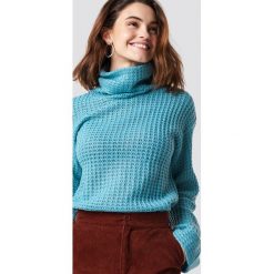 NA-KD Krótki sweter - Blue. Niebieskie golfy damskie NA-KD, z dzianiny, z krótkim rękawem. Za 113,00 zł.